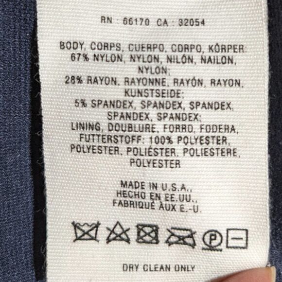 Cartonnier | Anthropologie Provision Imports Women's 3 Button Navy Blazer Size 2 - Picture 7 of 8